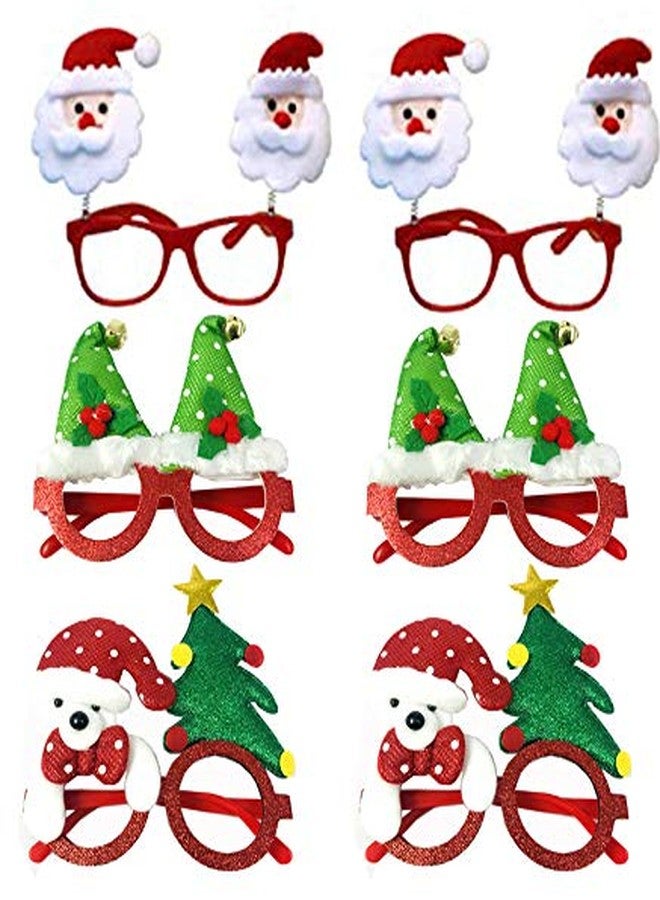 Evisha 3 Pcs Santa Claus Merry Christmas Goggles Eye wear for Christmas Decoration - Image 1